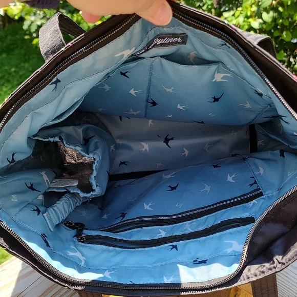 Lug Black Skyliner Tote with Rainbow Stitching - Picture 2 of 8